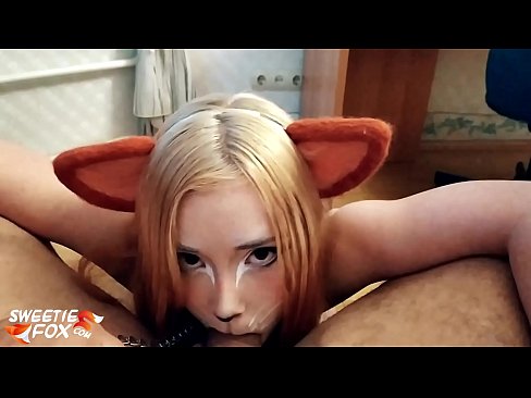 ❤️ Kitsune ngulu kontol lan cum ing dheweke tutuk ☑ Saru dubur ing kita ❌️❤